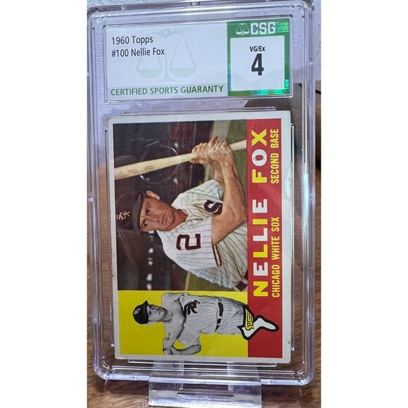 Vintage 1960 Topps Nellie Fox CSG 4 - Picture 2 of 3